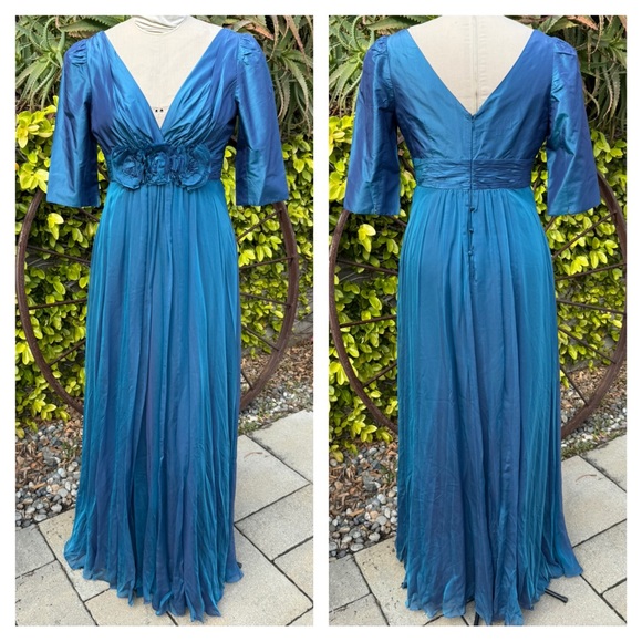 v drop waist dress Reina Blue Corset Midi – Miss Circle Size:38 EU Fabrication:Jacquard Frankie Bridge has found